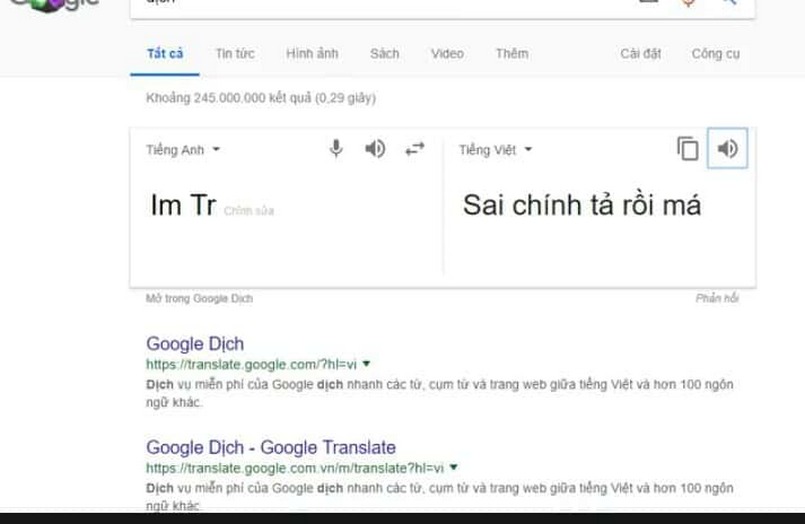 Google dịch nói bậy bạ tiếng Việt